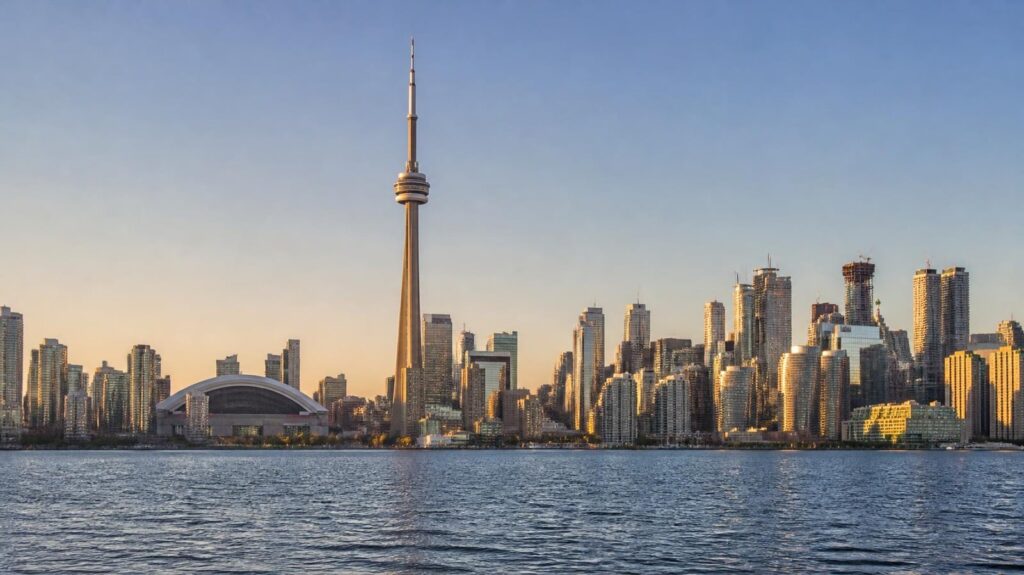 Toronto silüeti ve CN Kulesi
